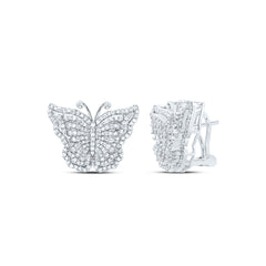 1 CTW-DIA NK FASHION BUTTERFLY EARRING
