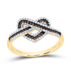 1/2CTW-DIA P1 GIFT COGNAC NATURAL HEART RING