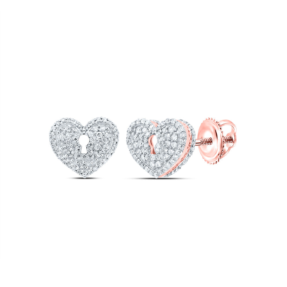 1/2CTW-DIA P1 GIFT  HEART STUD EARRING