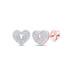 1/2CTW-DIA P1 GIFT  HEART STUD EARRING