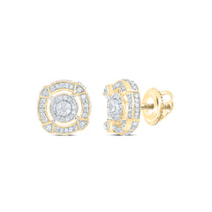 1/2CTW-DIA P1 ROUND MENS STUD EARRING