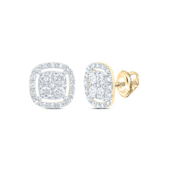 1/4CTW-DIA P1 CUSHION GIFT STUD EARRING