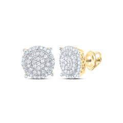 3/8CTW-DIA P1 ROUND MENS STUD EARRING