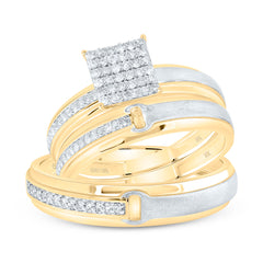 1/3CTW-DIA NK SQUARE TRIO SET