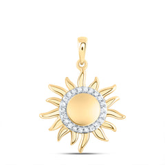 10k Gold 1/10 CTW-Natural Diamond Gift Pendant Gram