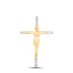 1/10CTW-DIA P1 GIFT JESUS CROSS PENDANT