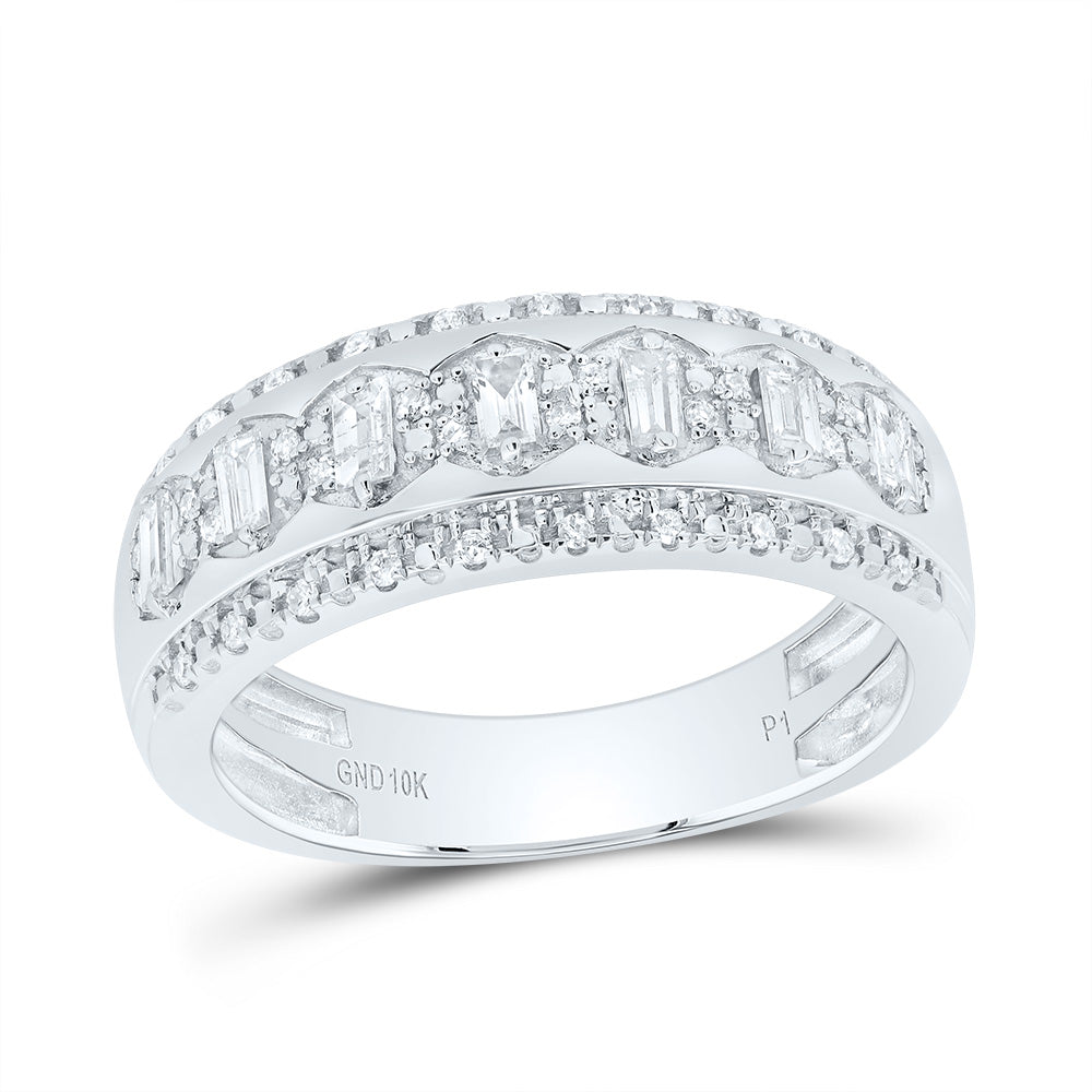 3/4CTW-DIA P1 ROUND TRIO RING
