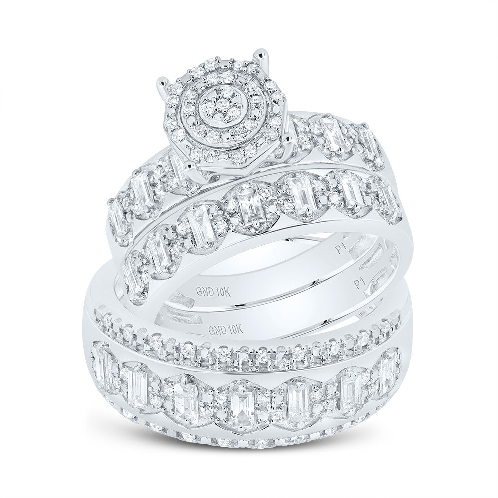 3/4CTW-DIA P1 ROUND TRIO RING