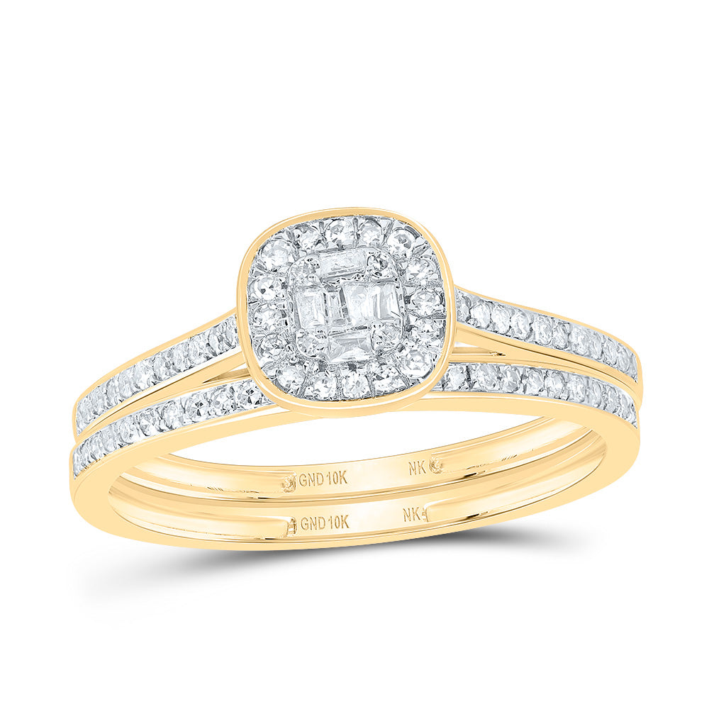 1/3CTW-DIA NK FASHION CUSHION BRIDAL SET