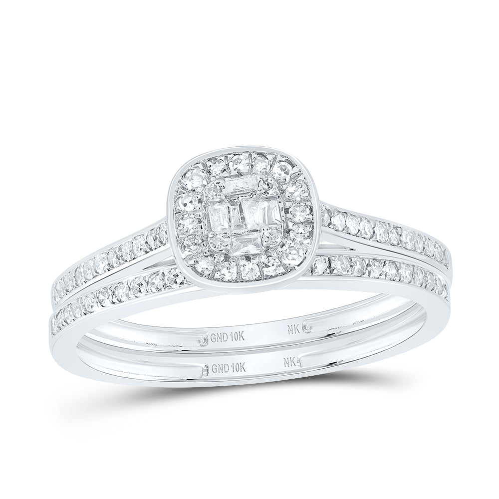 1/3CTW-DIA NK FASHION CUSHION BRIDAL SET