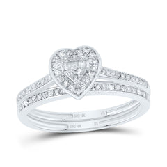 1/3CTW-DIA NK FASHION HEART BRIDAL SET