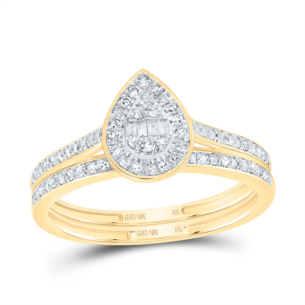 1/3CTW-DIA NK FASHION PEAR BRIDAL SET
