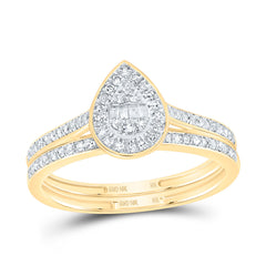 1/3CTW-DIA NK FASHION PEAR BRIDAL SET