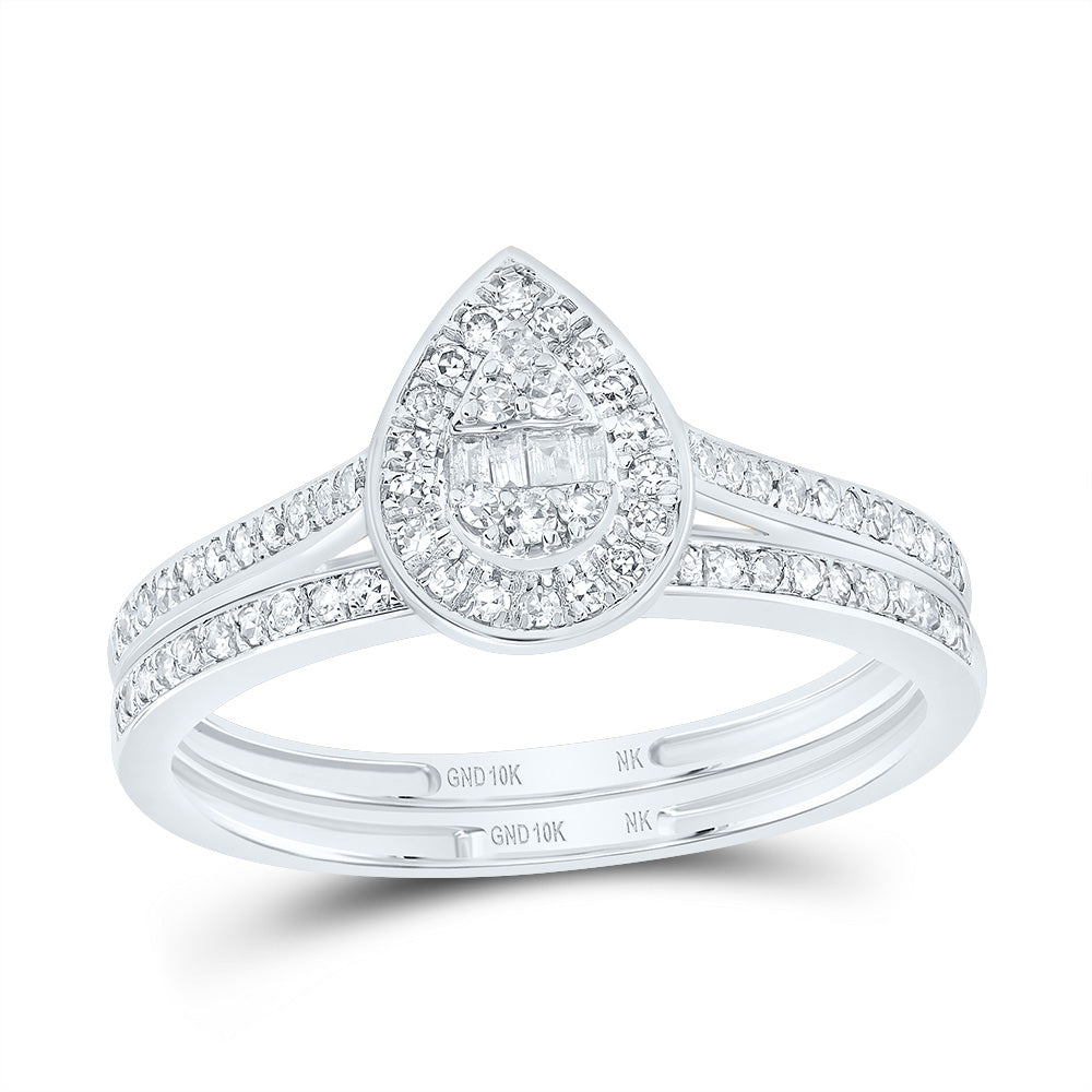 1/3CTW-DIA NK FASHION PEAR BRIDAL SET