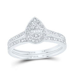 1/3CTW-DIA NK FASHION PEAR BRIDAL SET