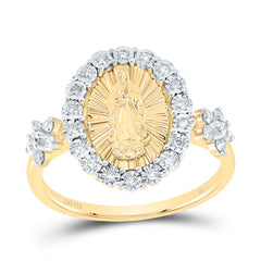 1/4CTW-DIA NK VIRGIN MOTHER MARY OVAL LADIES  RING