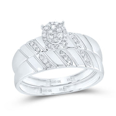 1/5CTW-DIA NK OVAL TRIO SET