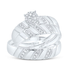 1/5CTW-DIA NK OVAL TRIO SET