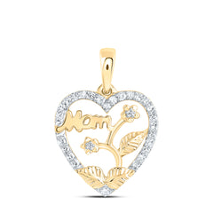 1/8CTW-DIA NK GIFT MOM HEART PENDANT