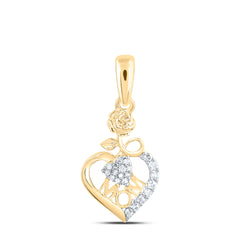 1/12CTW-DIA NK GIFT MOM HEART PENDANT