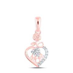 1/12CTW-DIA NK GIFT MOM HEART PENDANT