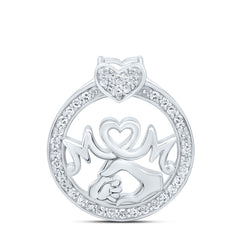 1/6CTW-DIA P1 GIFT MOM HEART PENDANT