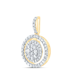 3/8CTW-DIA NK FASHION ROUND PENDANT