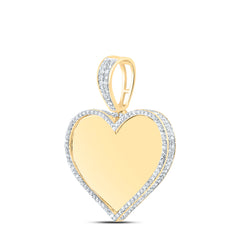 7/8CTW-DIA NK HEART MEMORY MENS CHARM