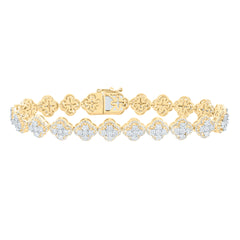 1 7/8CTW-DIA NK CLOVER LADIES BRACELET (7 INCH)