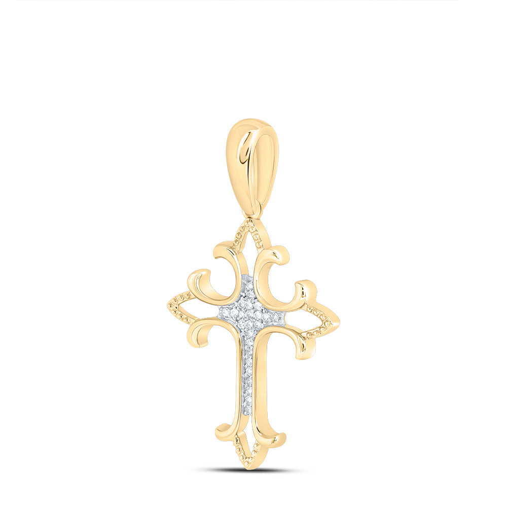 1/12CTW DIA NK FASHION CROSS PENDANT