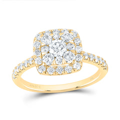 1CTW-DIA ANA M ELITE 1/4CT-CRD CUSHION SINGLE HALO BRIDAL RING