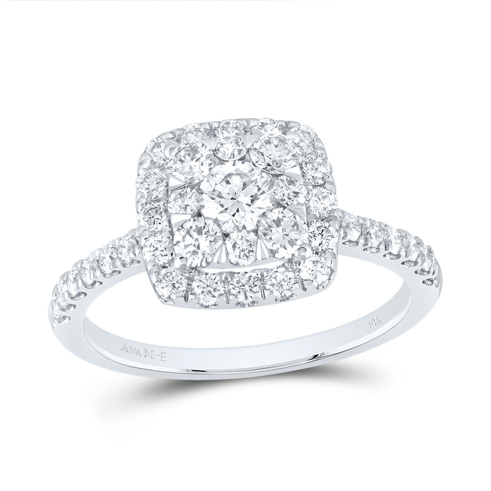 1CTW-DIA ANA M ELITE 1/4CT-CRD CUSHION SINGLE HALO BRIDAL RING