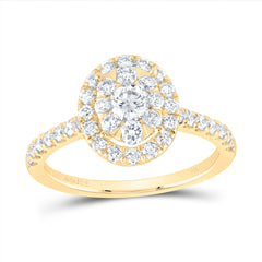 1CTW-DIA ANA M ELITE 1/4CT-CRD OVAL SINGLE HALO BRIDAL RING