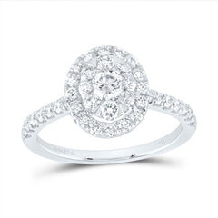 1CTW-DIA ANA M ELITE 1/4CT-CRD OVAL SINGLE HALO BRIDAL RING