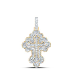 1 1/2CTW-DIA P1 CROSS MENS CHARM