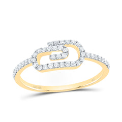 1/5CTW-DIA CN FASHION PAPER CLIP RING