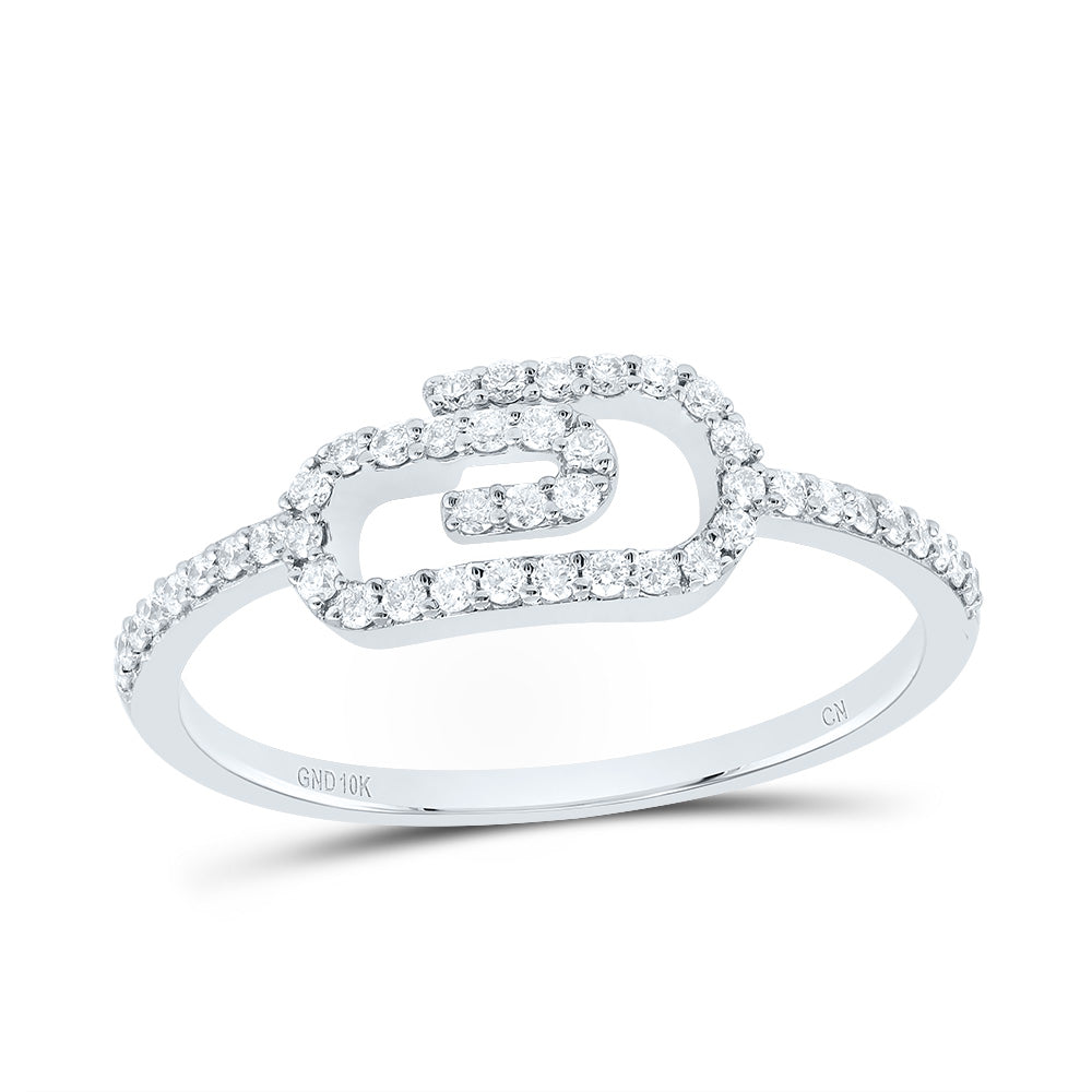 1/5CTW-DIA CN FASHION PAPER CLIP RING
