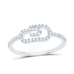 1/5CTW-DIA CN FASHION PAPER CLIP RING