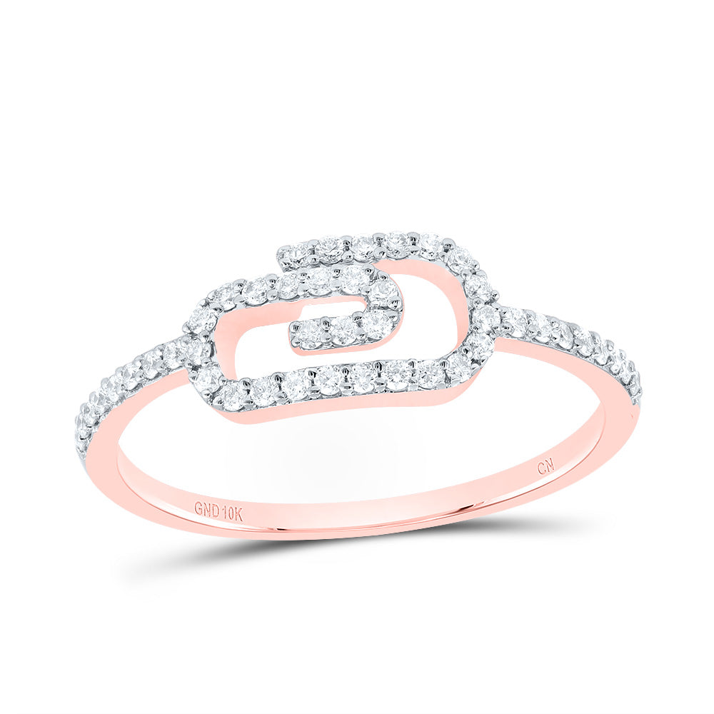 1/5CTW-DIA CN FASHION PAPER CLIP RING
