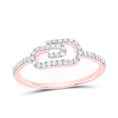 1/5CTW-DIA CN FASHION PAPER CLIP RING