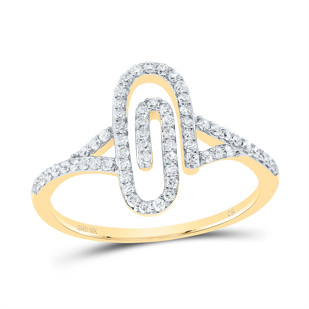 1/3CTW-DIA CN FASHION PAPER CLIP RING