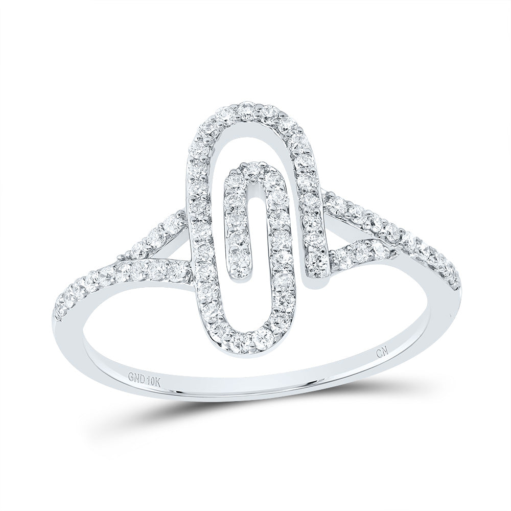 1/3CTW-DIA CN FASHION PAPER CLIP RING