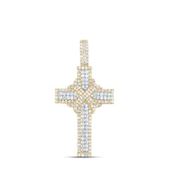 2 CTW-DIA NK CROSS MENS CHARM