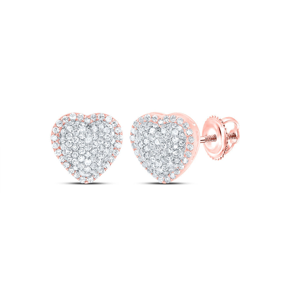 5/8CTW-DIA NK HEART FASHION STUD EARRING