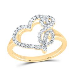 1/4CTW-DIA NK FASHION INFINITY HEART RING