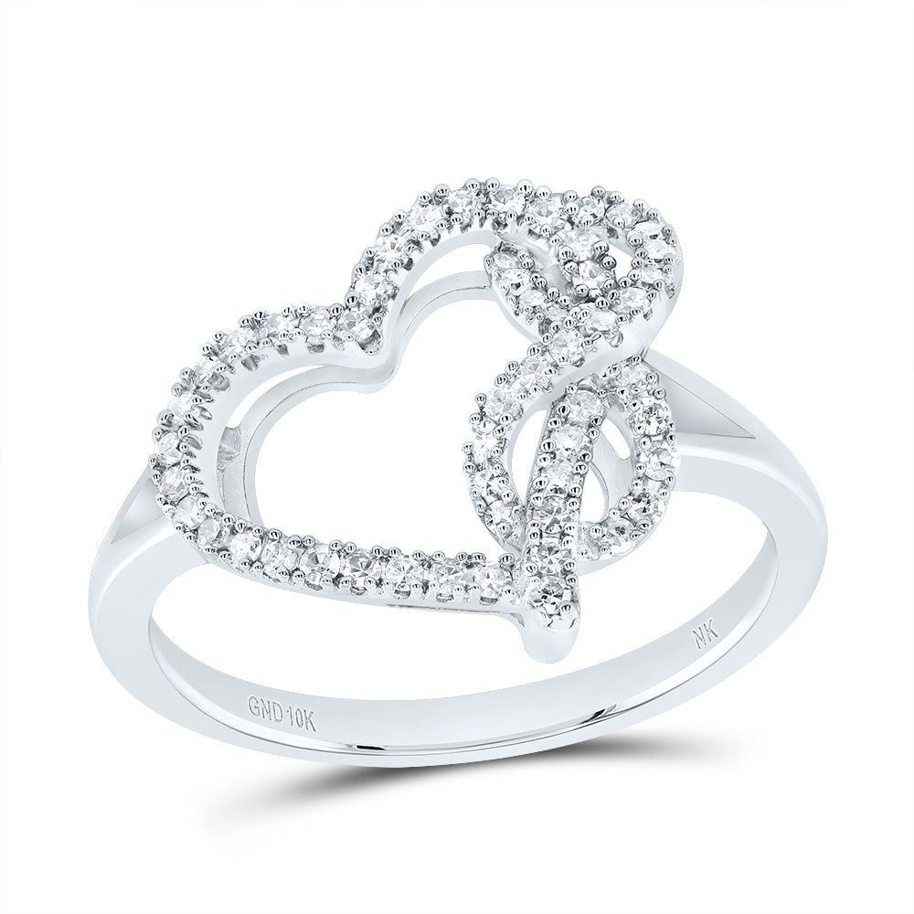 1/4CTW-DIA NK FASHION INFINITY HEART RING