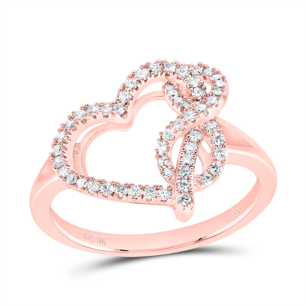 1/4CTW-DIA NK FASHION INFINITY HEART RING