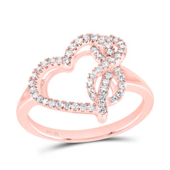1/4CTW-DIA NK FASHION INFINITY HEART RING