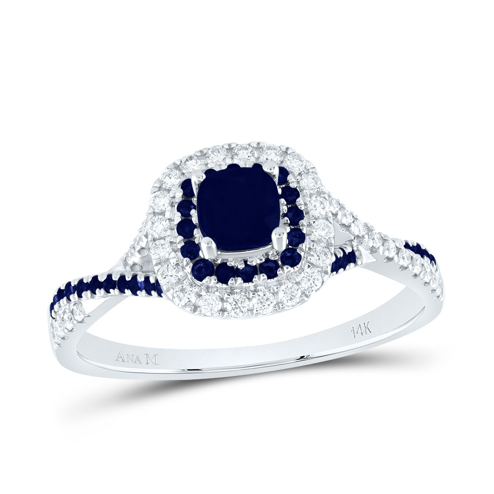 1/5CTW-DIA ANA M 1/5CTW-RD-BS 4MM CU-BS NAT GEM DOUBLE HALO BRIDAL RING