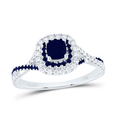 1/5CTW-DIA ANA M 1/5CTW-RD-BS 4MM CU-BS NAT GEM DOUBLE HALO BRIDAL RING